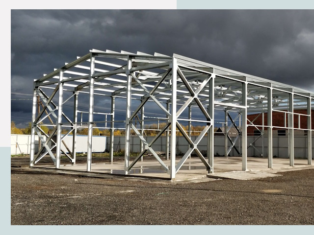 Двускатные ангары в Вичуга от 610 руб. за квадрат